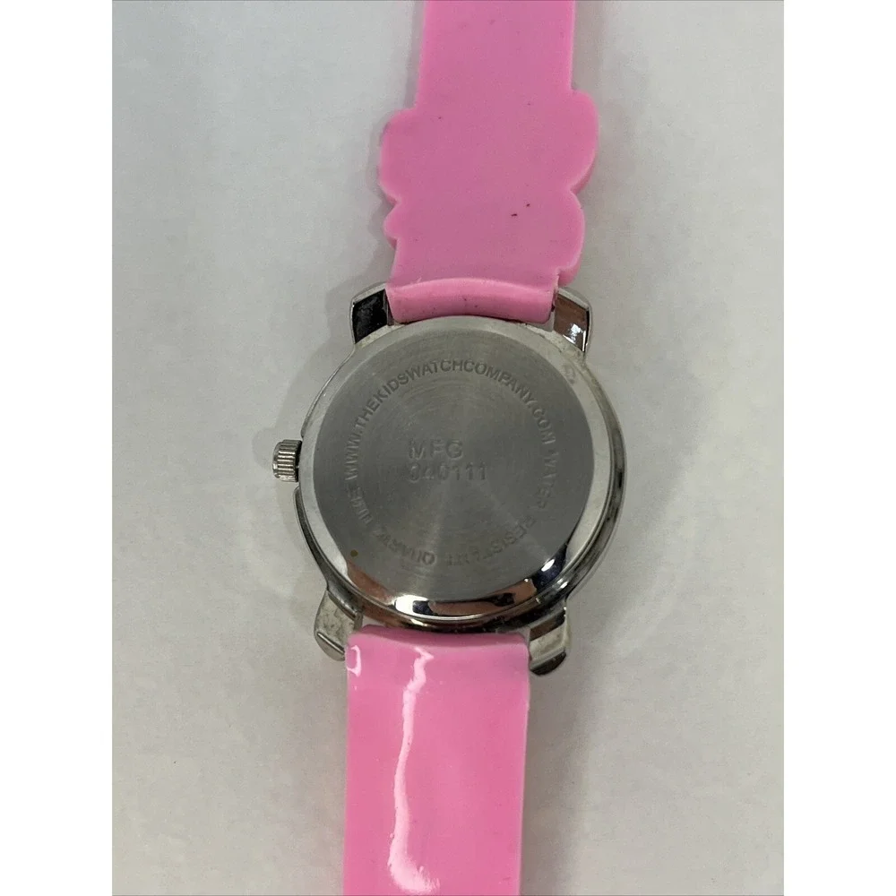 Girls Flower‎ Quartz Watch Pink Band Rotating Flower Dial- New Battery